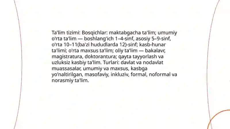 O‘zbekiston Respublikasining Ta’lim to‘g‘risidagi Qonunlari 4