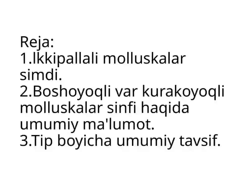 Molluskalar tipi (Molusca) 4