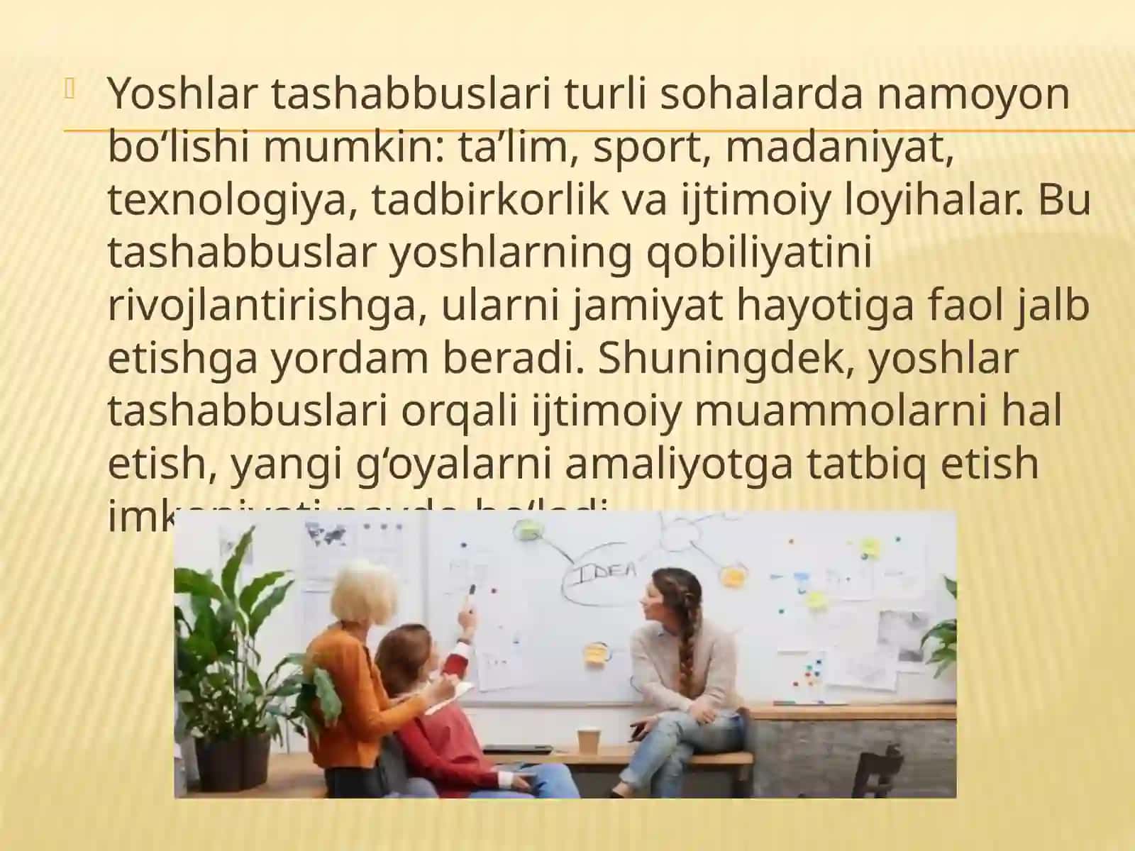 Yoshlar tashabbuslarini ijtimoiy pedagogik qoʻllab quvvatlash tizmi 4