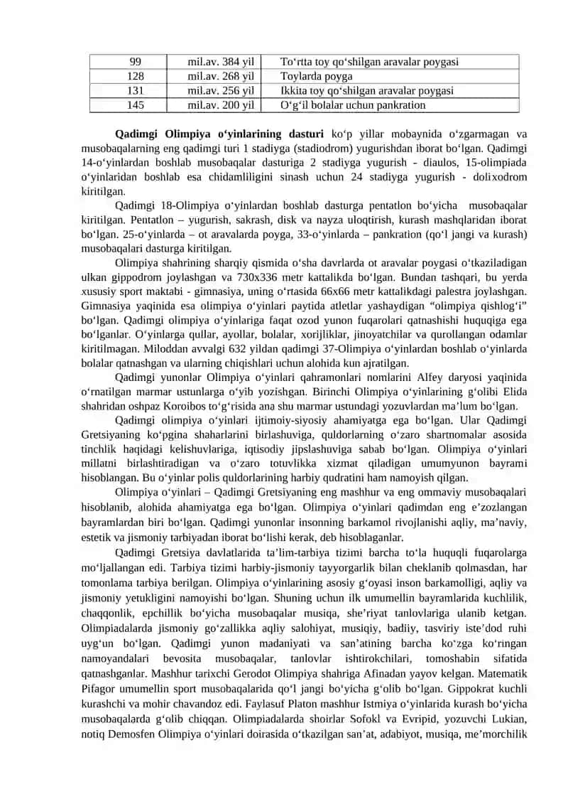 QADIMGI OLIMPIYA O‘YINLARI 4
