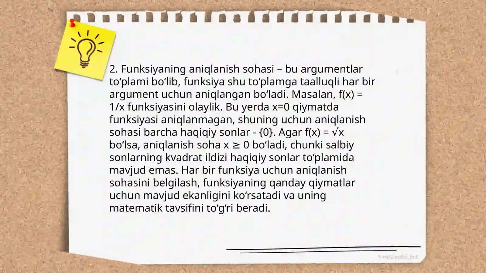 Funksiyaning oʻsishi va kamayishi 9-sinf algebrasi 4