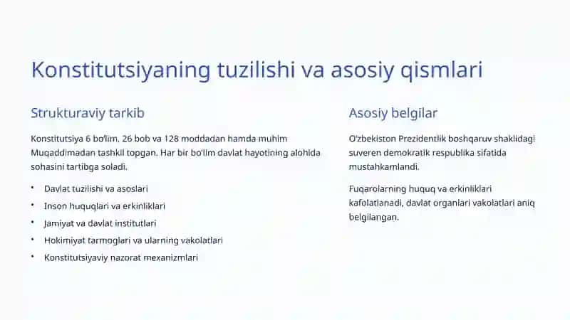 Oʻzbekiston Respublikasi Konstitutsiyasi 4