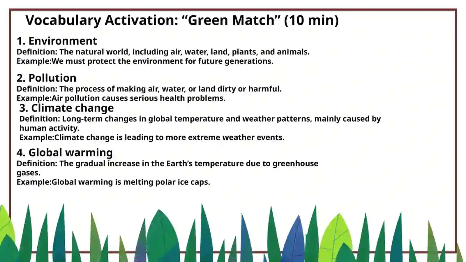 demo lesson .The environment 4