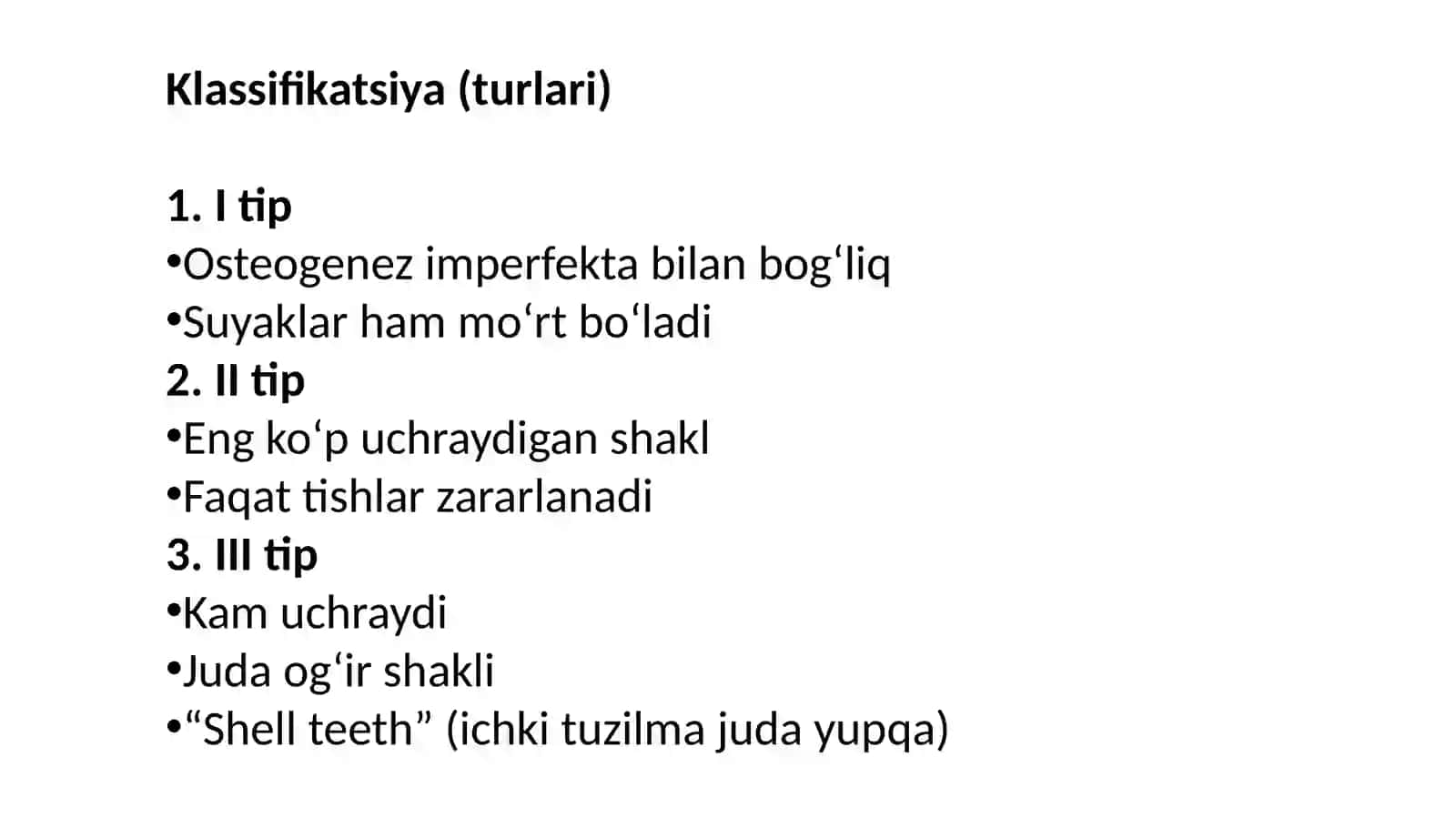 Tugallanmagan Dentinogenez 4