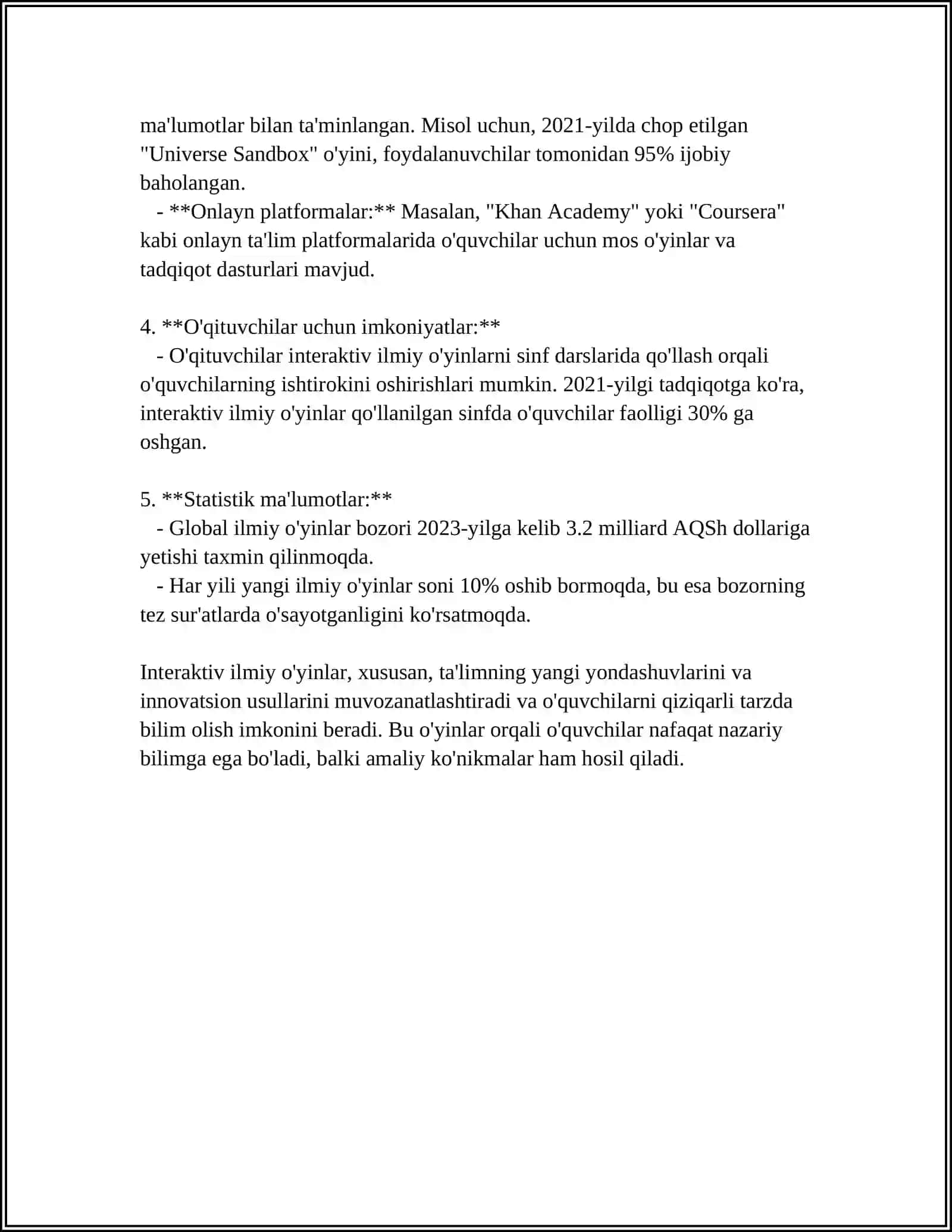 Interaktiv ilmiy o'yinlar 4