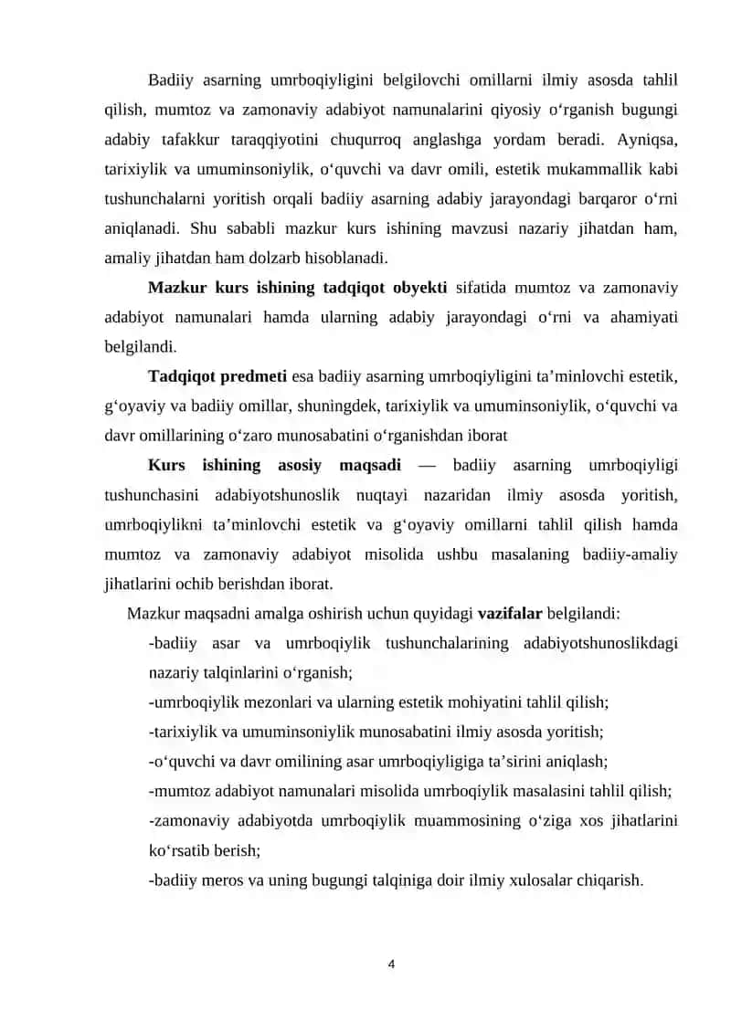 BАDIIY АSАRNING UMRBОQIYLIGI MАSАLАSI 4