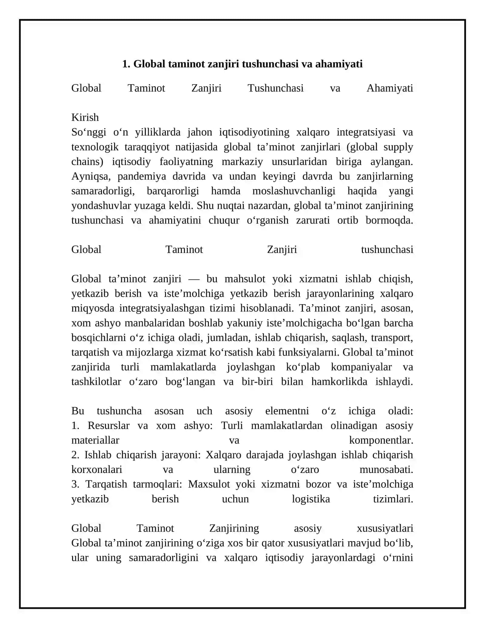 Global supply chain (taminot zanjiri) uzilishlari post pandemiya strategiyalari 4