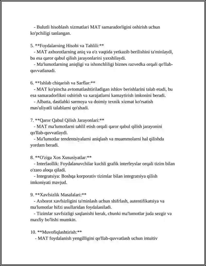 MENEJMENT AXBOROT TIZIMLARI 4