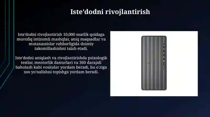 Qobiliyat va qiziqish havas 4
