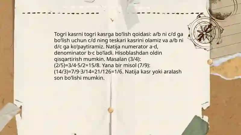 Togri kasr tushunchasi va xossalari 4