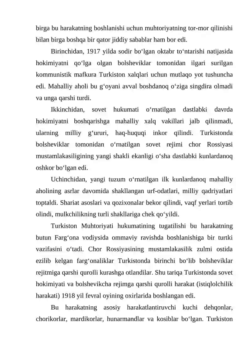 Turkistonda mustabid tuzumga qarshi qarshilik harakati 4