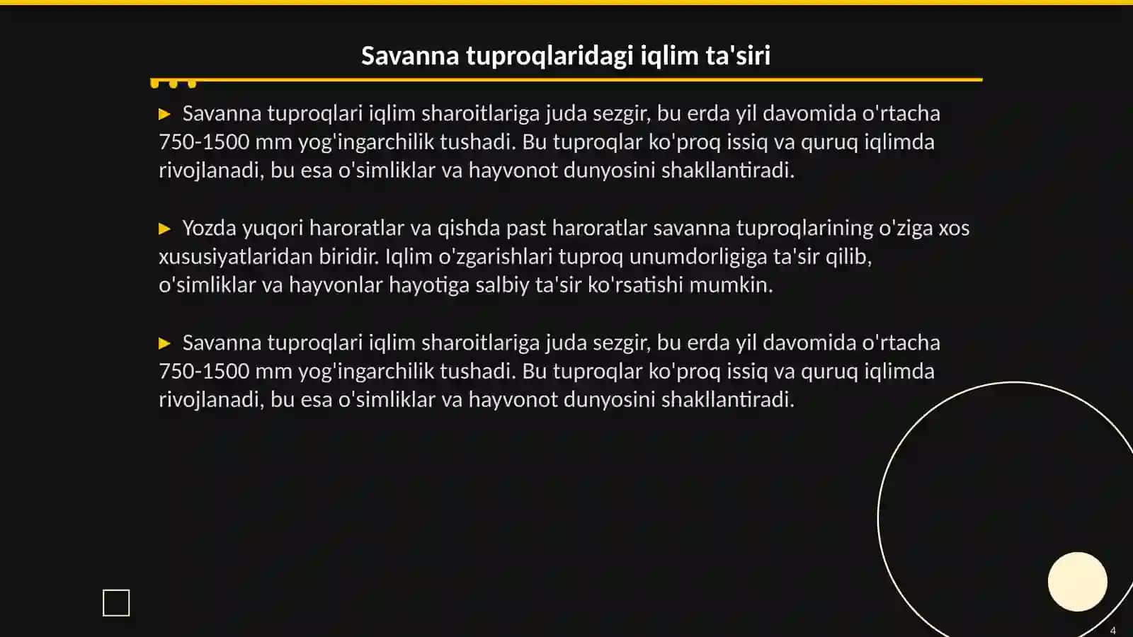 Savanna va siyrak ŏrmonlar tuproqlari 4