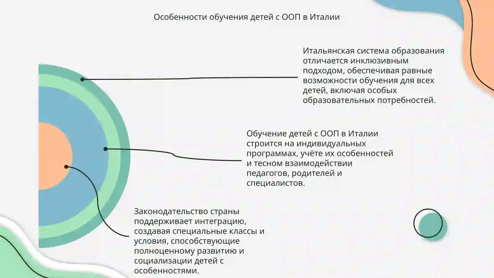 Итальянская система образования и система обучения детей с особыми образовательными потребностями 4