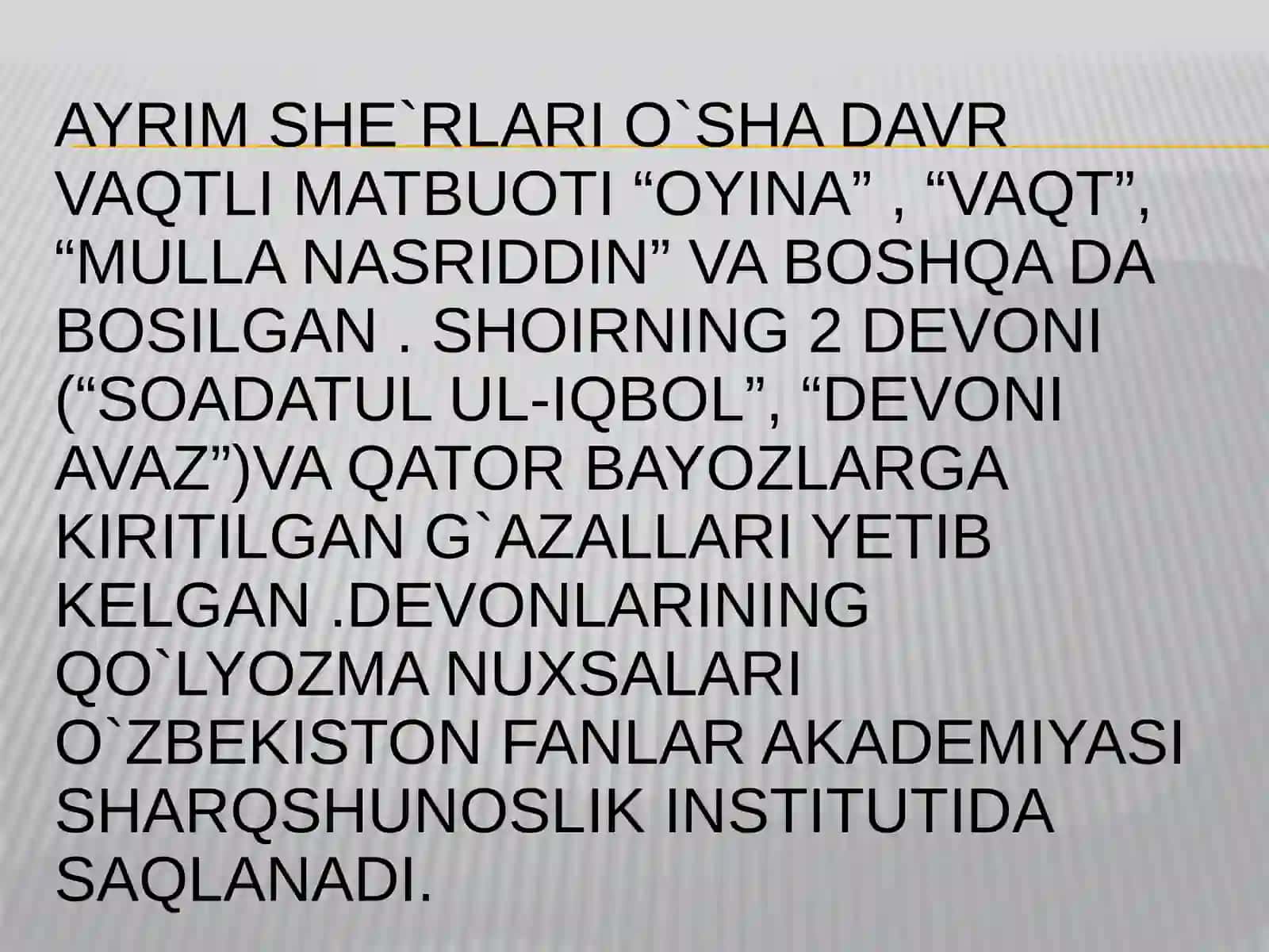 Avaz O‘tar hayoti va ijodi. 4