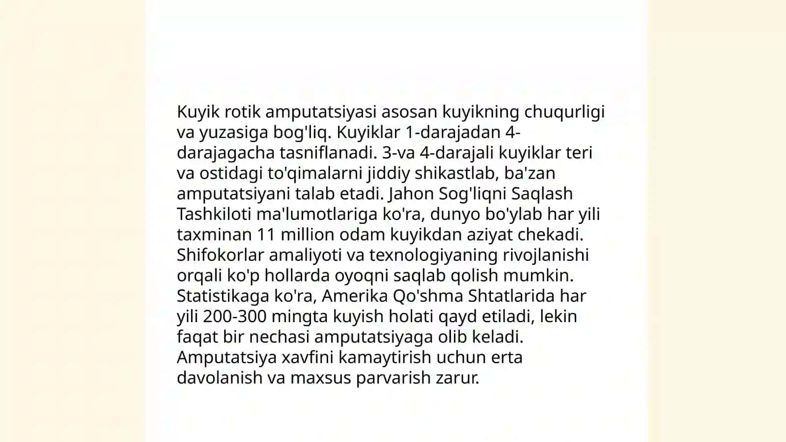 Yelka sohasida oʻtkaziladigan amputatsiyalar turlari 4
