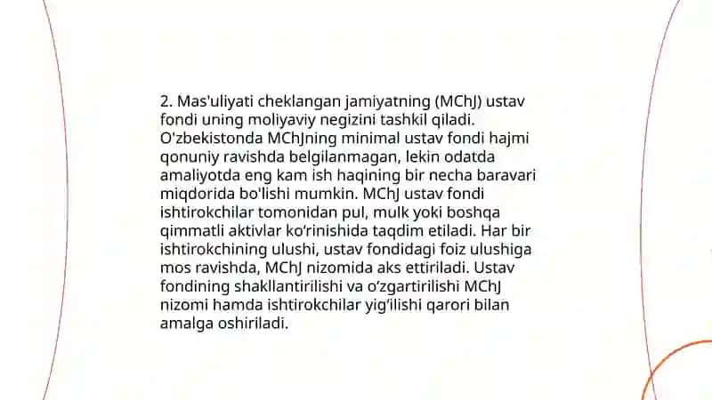 MChJ to`g`risidagi qonun 4