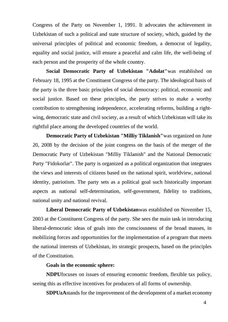 Political Parties in Uzbekistan 4