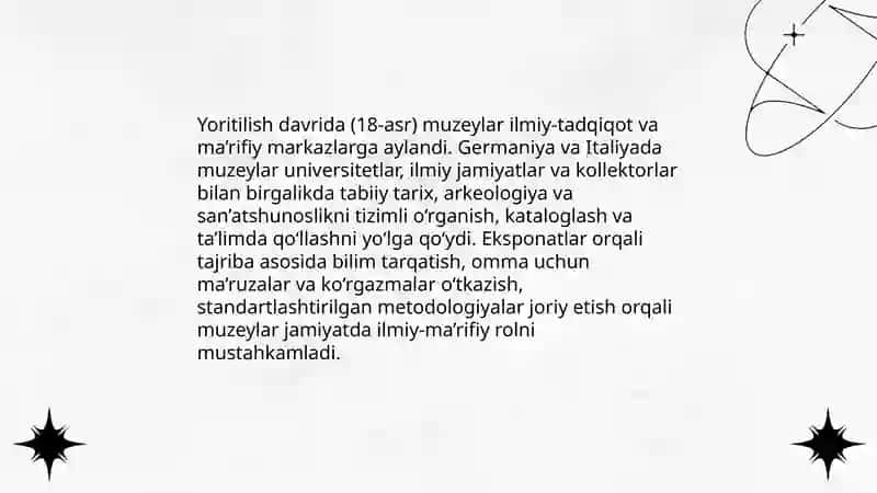 18 asirda Yevropa muzeylari paydo bolishi, Germaniya va Italiya muzeylari 4