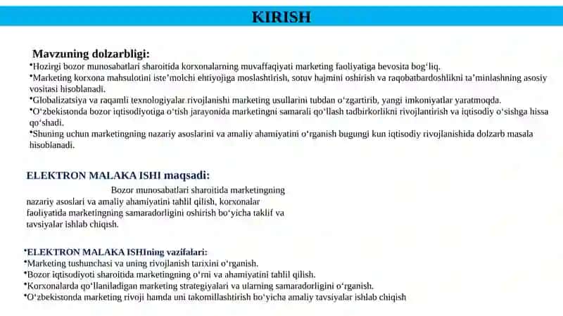 Bozor munosabatlarining markenting ahamiyati 4