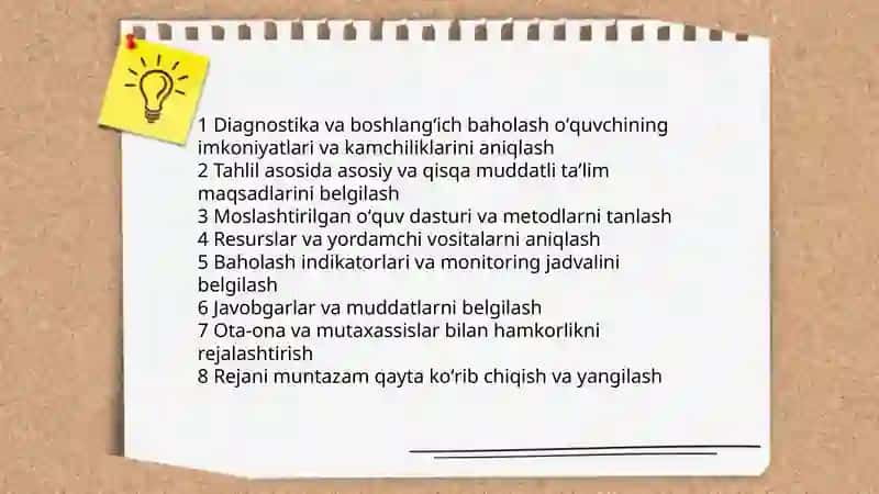 Maxsus korreksion mashgʻulotlar ishlanmasini tayyorlash 4
