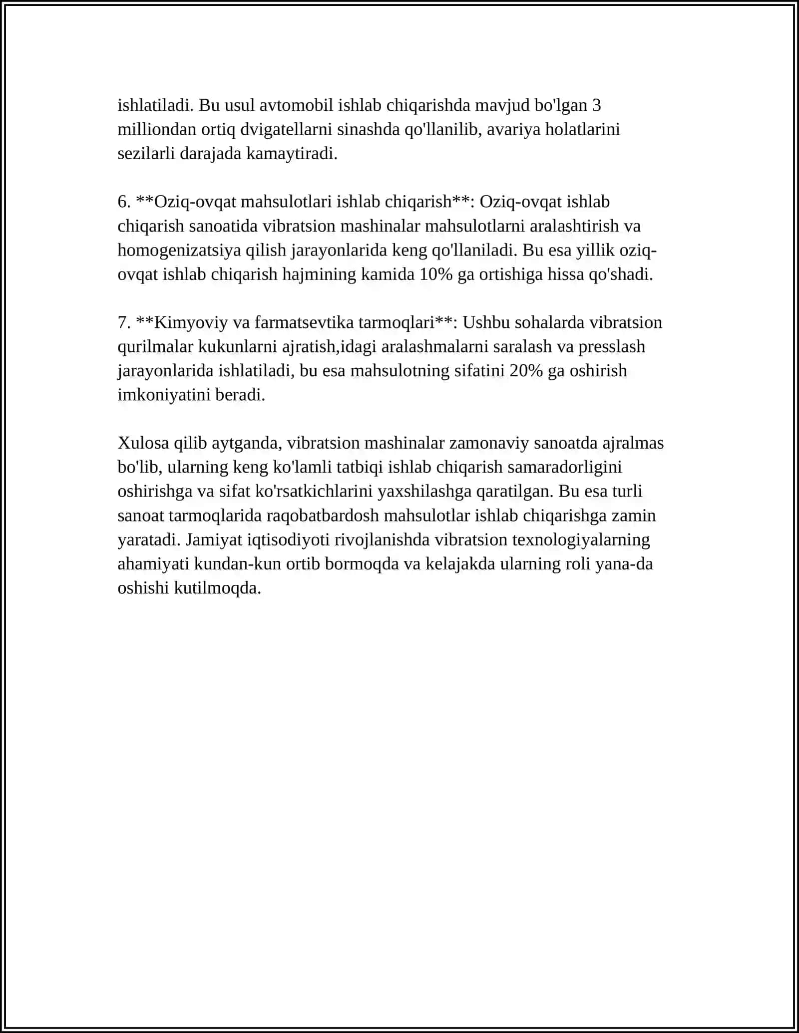 HOZIRGI PAYTDA VIBRATSION MASHINA VA JARAYONLARNING SANOATDAGI O'RNI 4