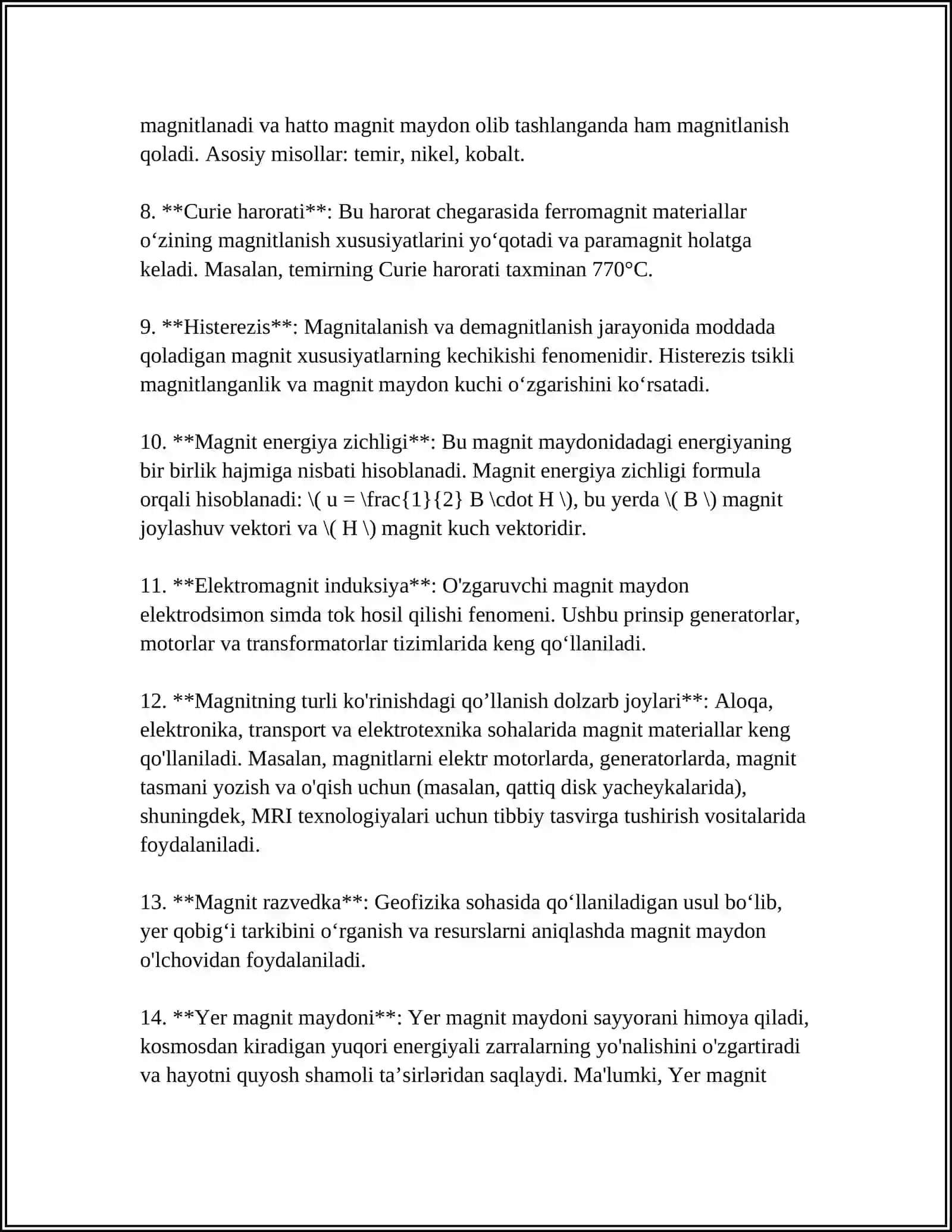 MAGNIT MATERIALLAR 4
