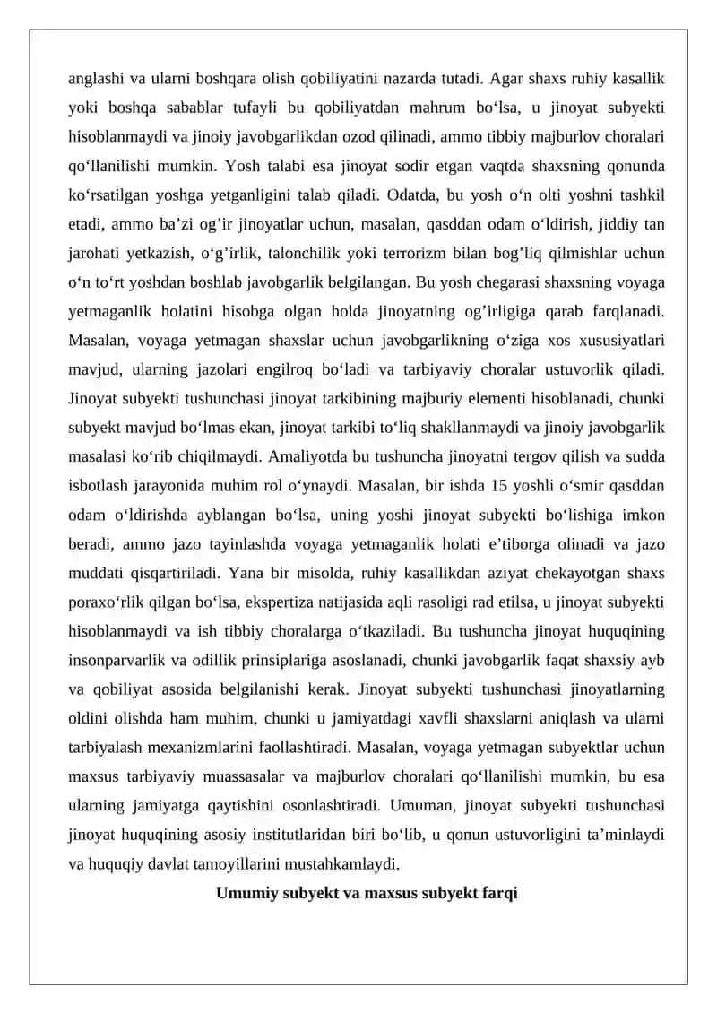 Jinoyatning maxsus subyekti 4