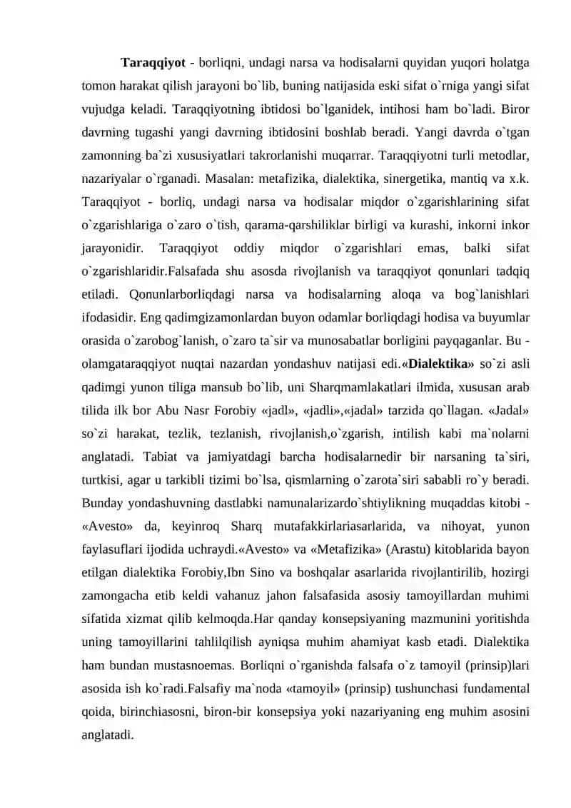Rivojlanish falsafasi 4