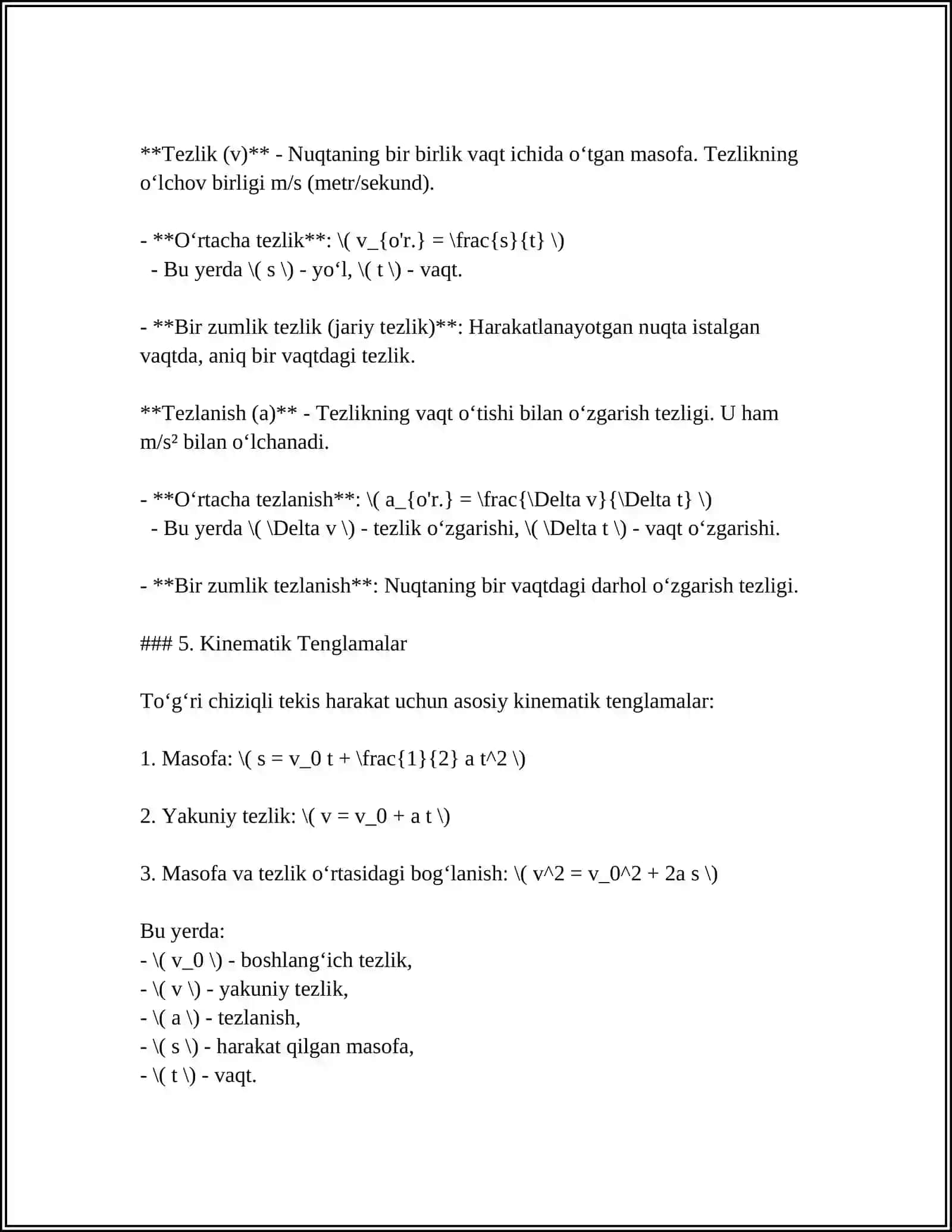 KINEMATIKA ASOSLARI 4