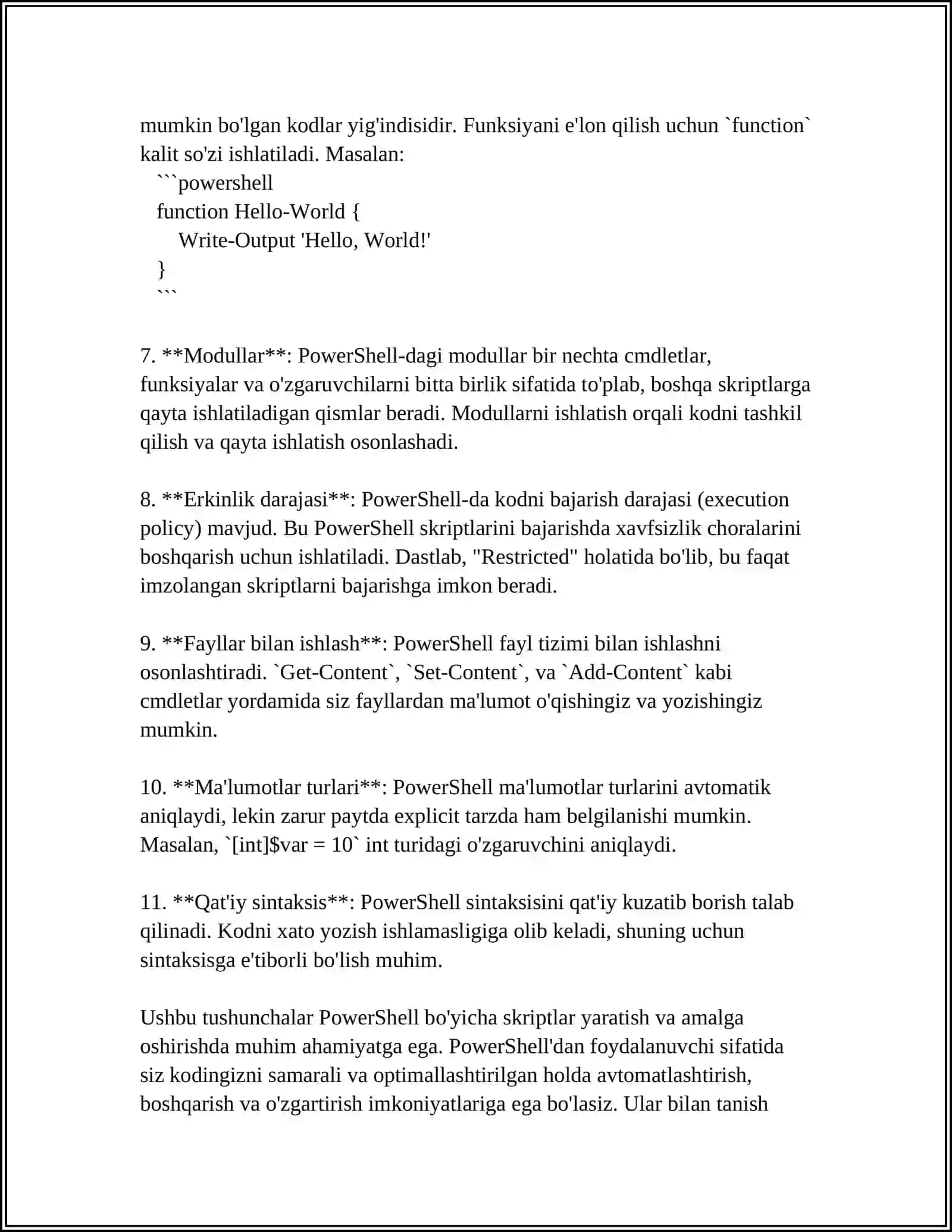 POWERSHELLDA SSENARIYLAR YARATISH 4
