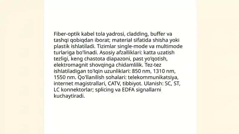 Simli va simsiz aloqa vositalari 4