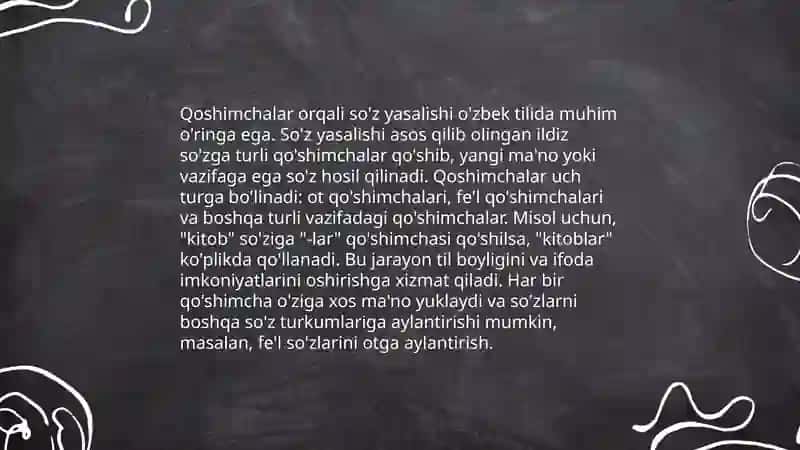 So'z yasalishining o'zgarishi 4