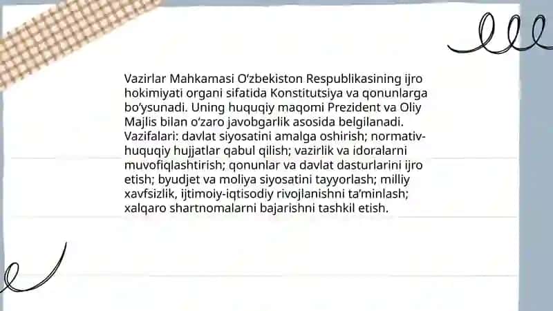 O’zbekiston Respublikasi Vazirlar Mahkamasi 4