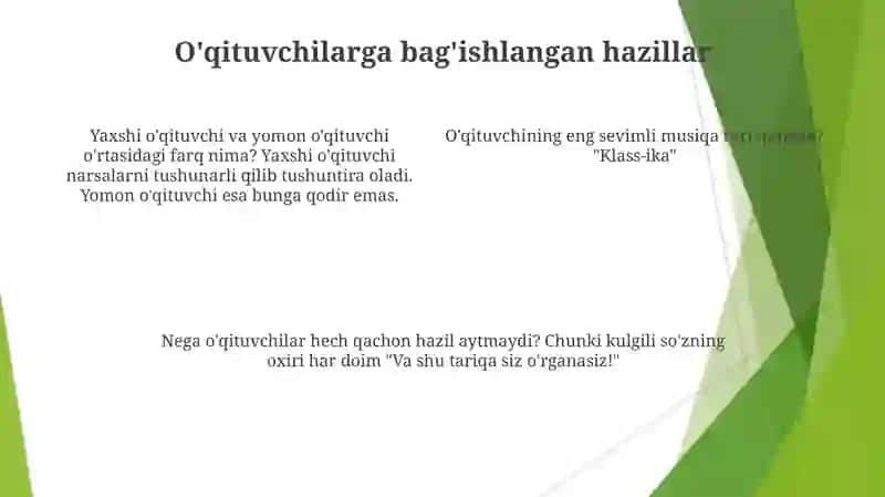 Kulgili O'qituvchi Hazillari 4