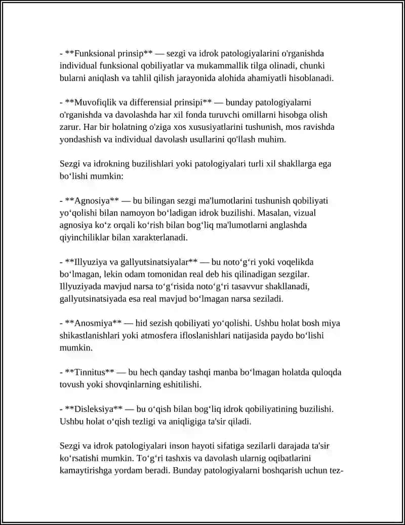 SEZGI VA IDROK PATALOGIYASI 4