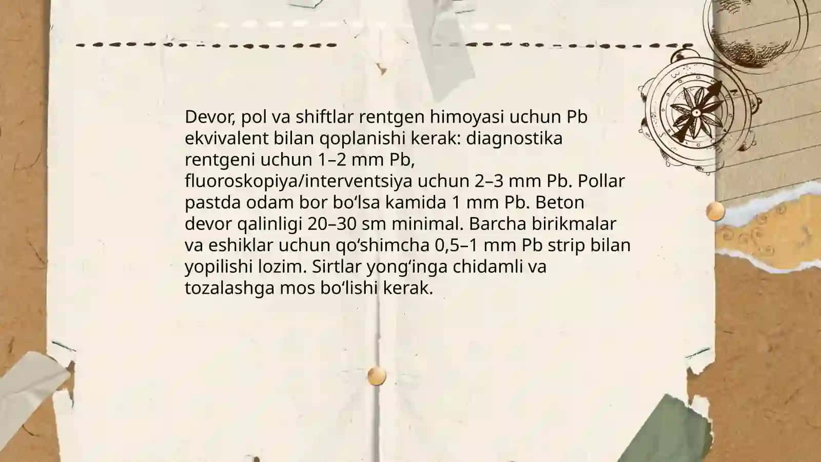 Rentgen xonasiga qòyiladigan talablar 4