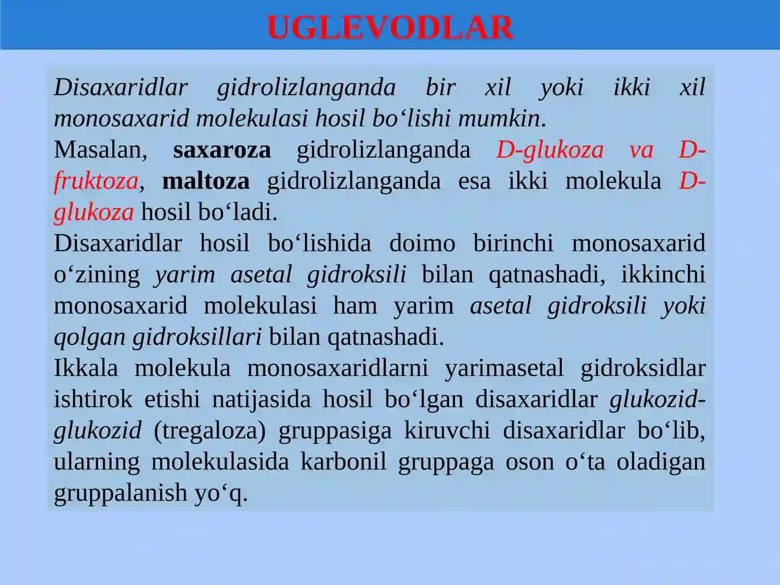 ORGANIK KIMYO FANI MA'RUZALARI 4