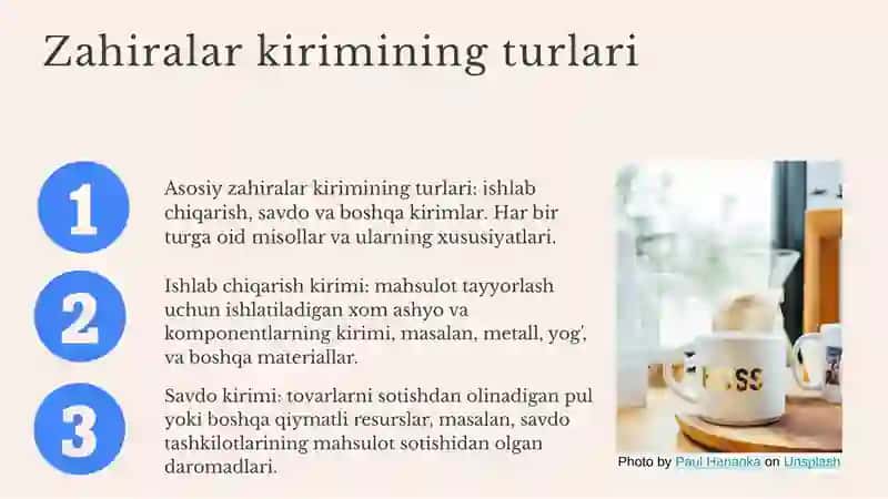 Tovar-moddiy zahiralar kirimi hisobini tekshirishning xususiyatlari 4