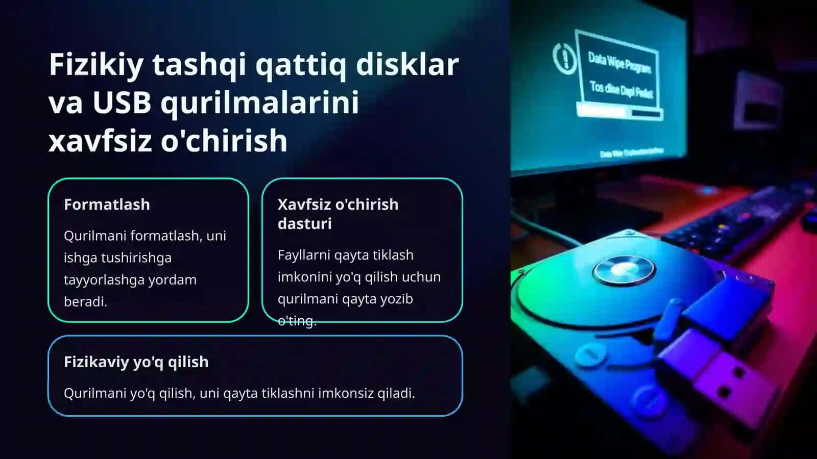Ma'lumotlarni xavfsiz o'chirish usullari 4