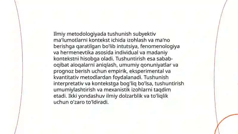 Tushunish va tushuntirishning ahamiyati 4