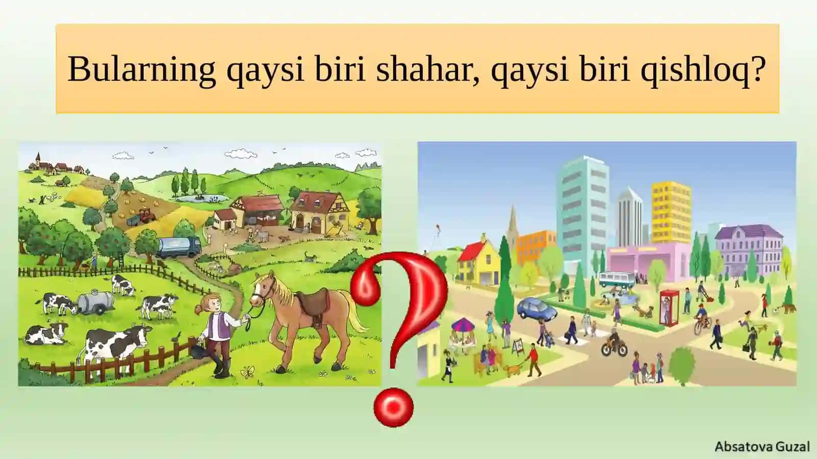 Shaharlar va qishloqlar 4