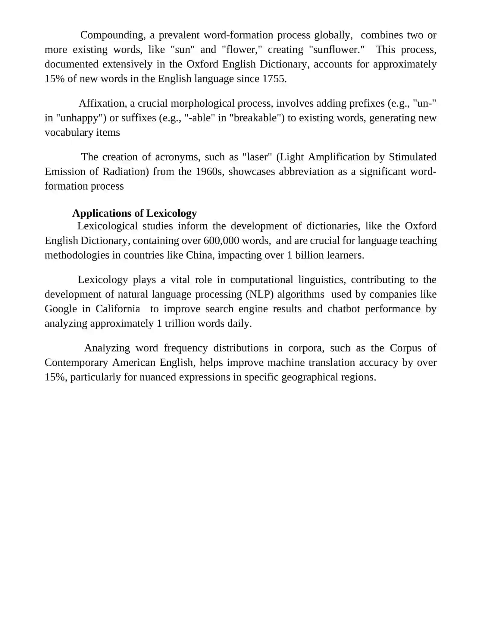 The object of lexicology 4