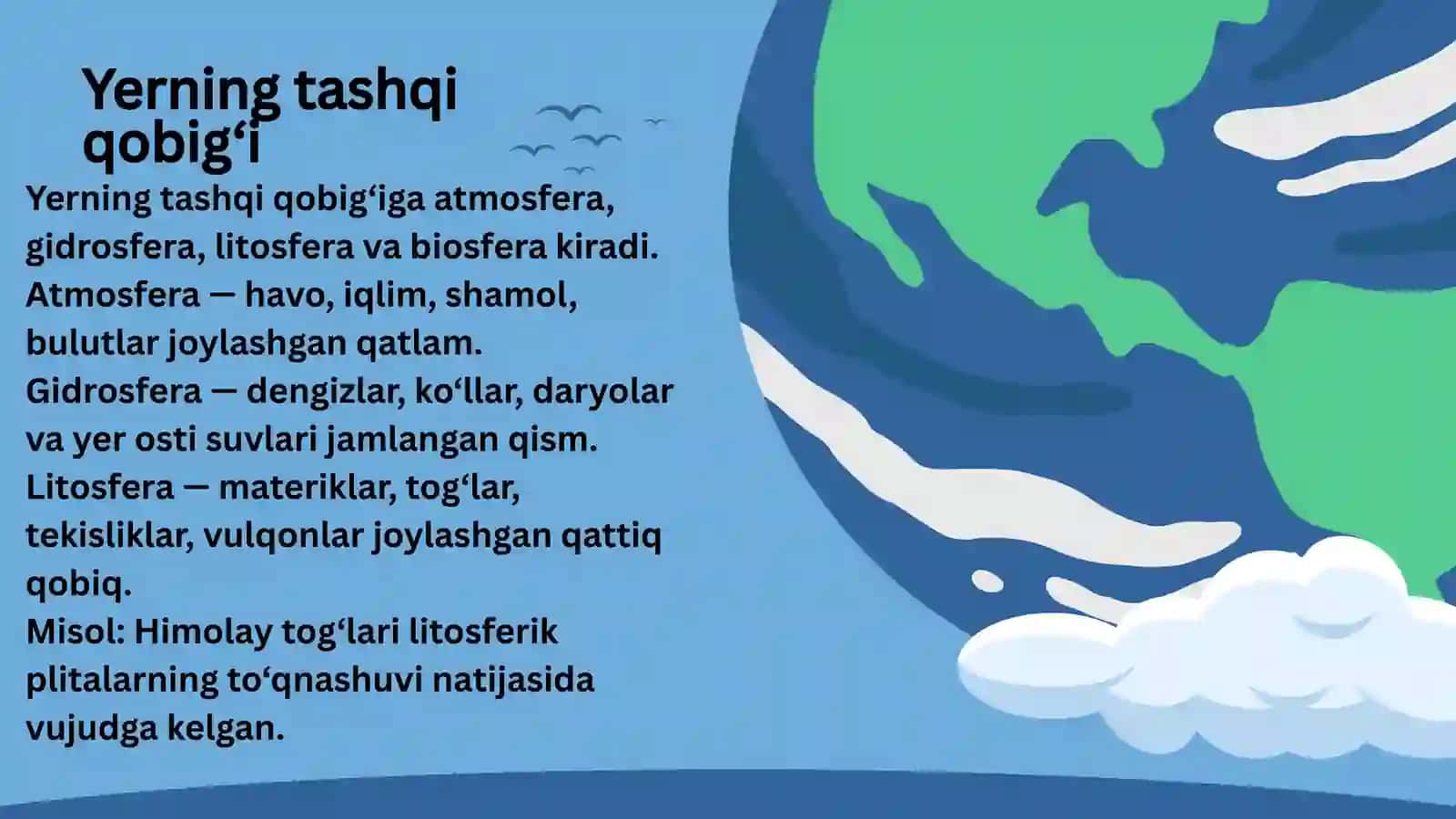 Yerning geografik qobig‘i. Biosfera 4