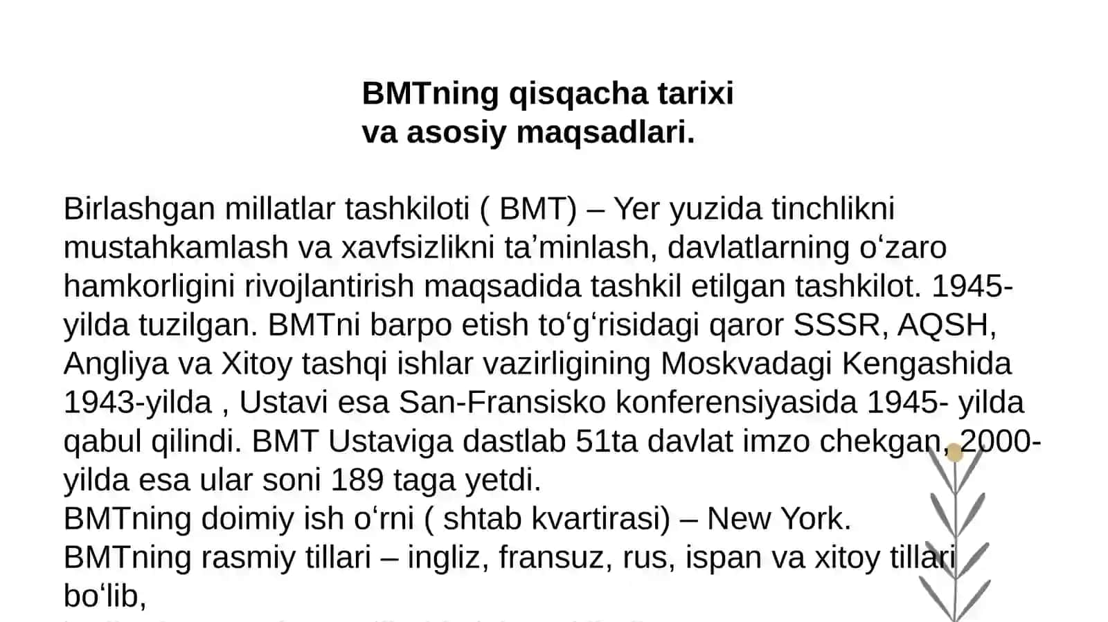 O'zbekiston va Birlashgan Millatlar Tashkiloti 4