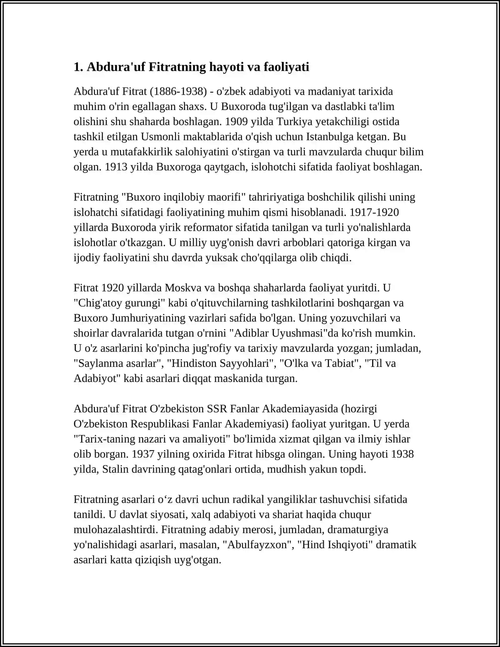 Abdurauf Fitratning Muhtasar Islom Tarixi Tahlili 4