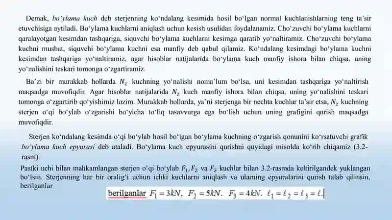 Ko'ndalang-kuchlar va bo'ylamak kuchlarning ta'siri 4