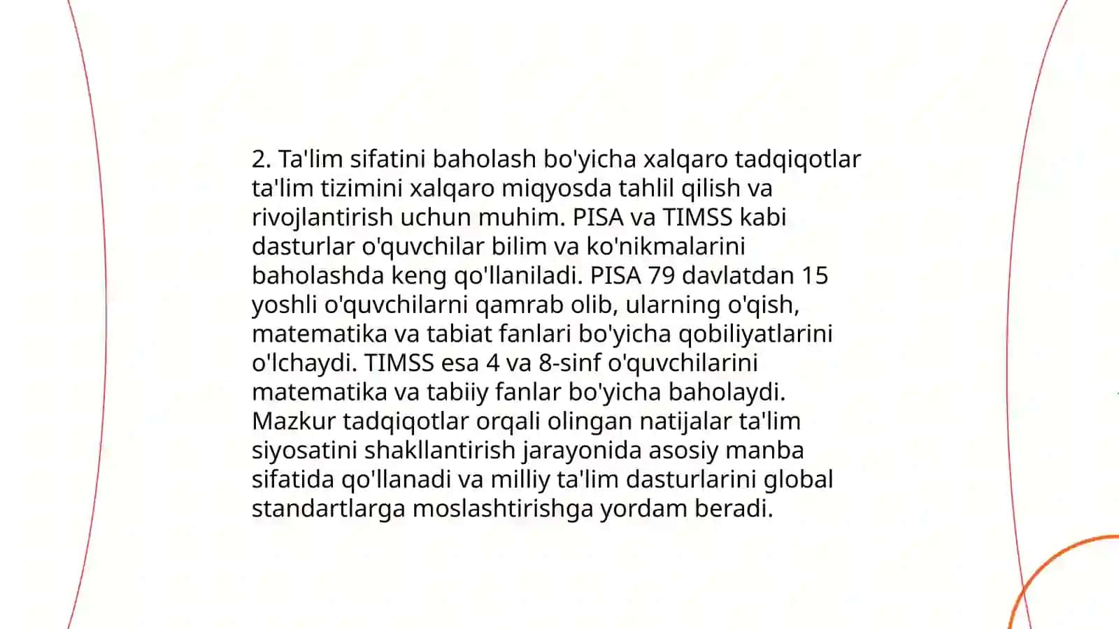 Xalqaro taʼlim standartlarini o'rganish 4