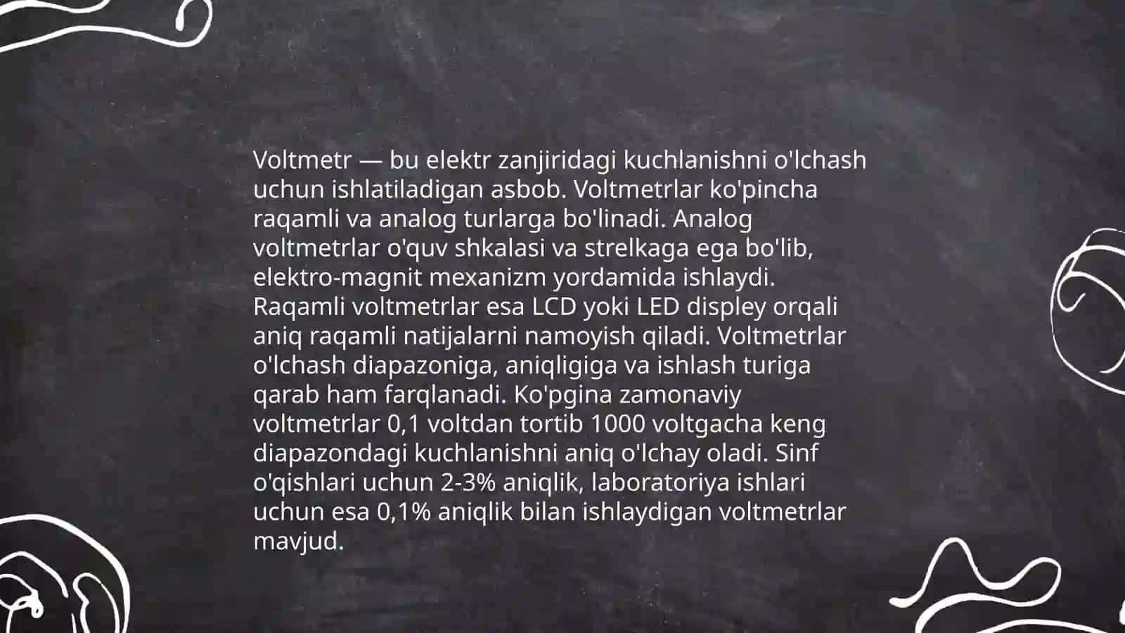 Elektr o'lchash vositalari va ularning turlari 4