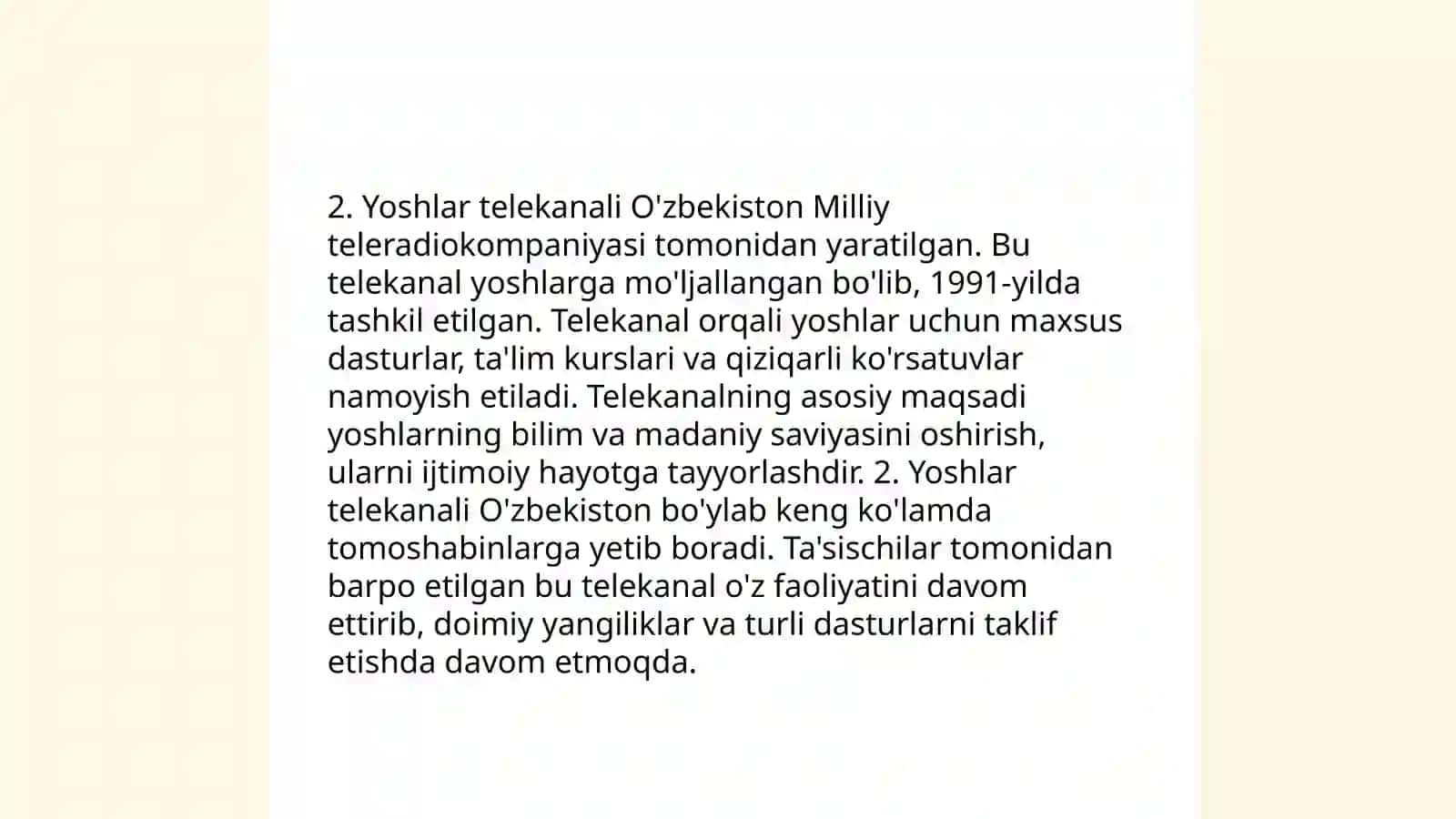 Yoshlar telekanali 4