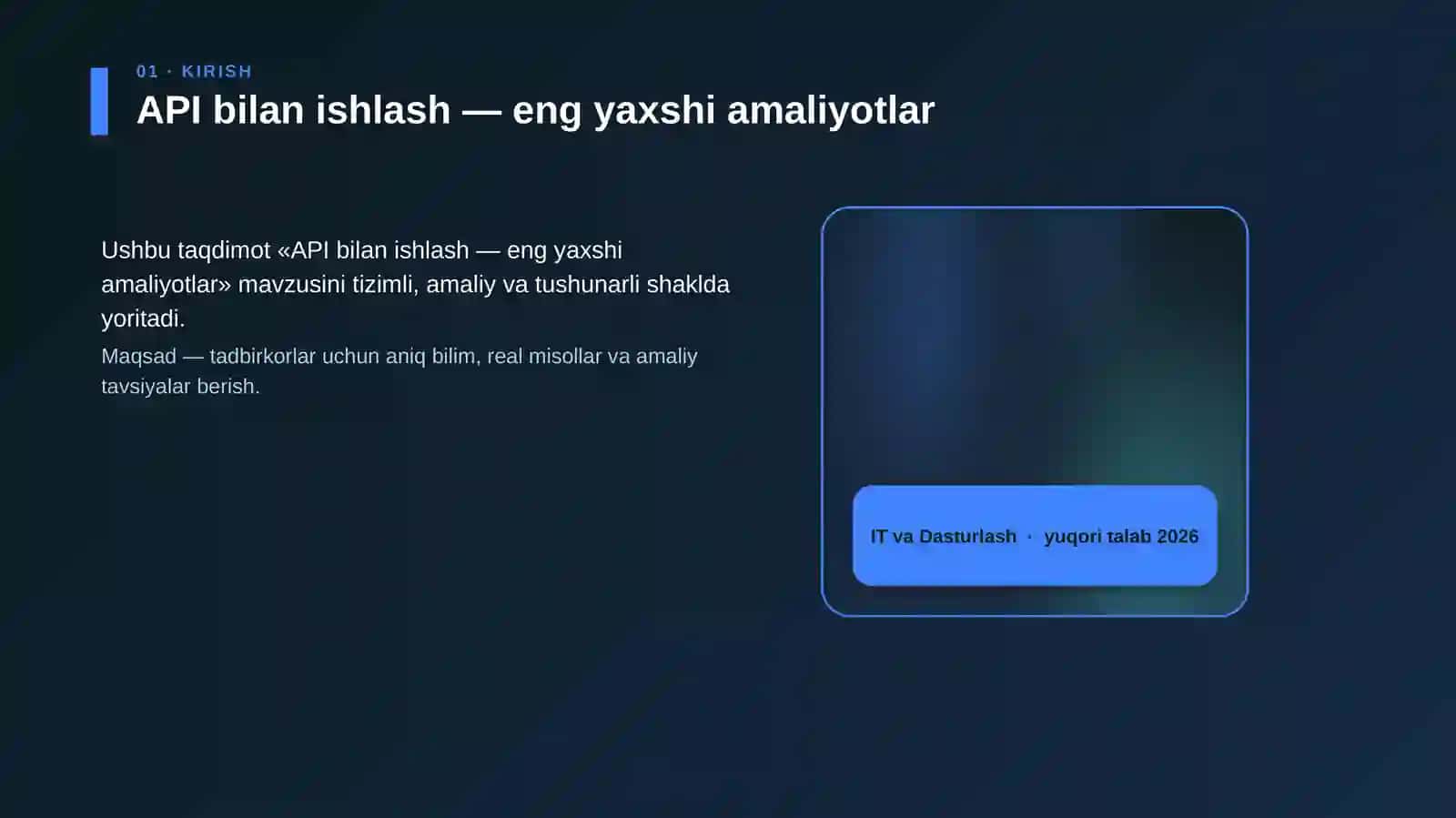 API bilan ishlash — eng yaxshi amaliyotlar 4